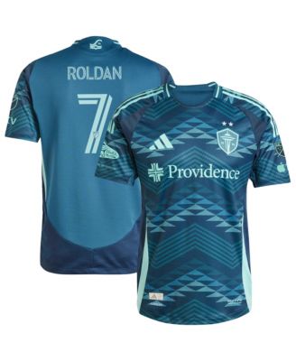 Men's Cristian Roldan Blue Seattle Sounders FC 2025 The Salish Sea Kit On-Field Authentic Jersey