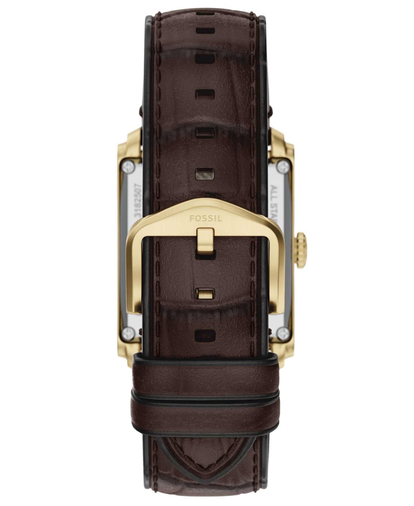 Мужские часы Fossil Carraway Automatic Brown Croco Leather Watch 42mm — фото 2