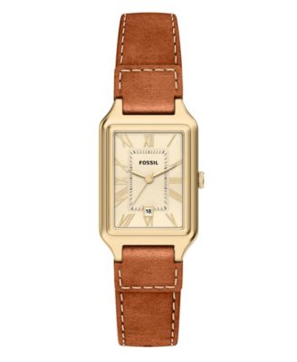 Women's Raquel Three-Hand Date Medium Brown Leather Watch 23mm