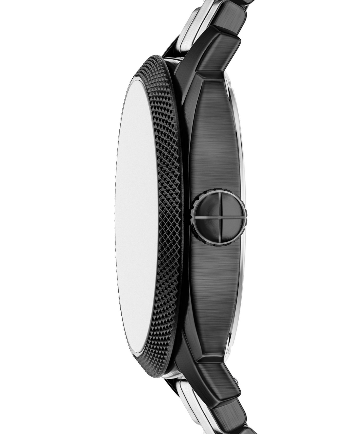 Мужские часы Fossil Machine Three-Hand Date Black Stainless Steel 41mm — фото 3