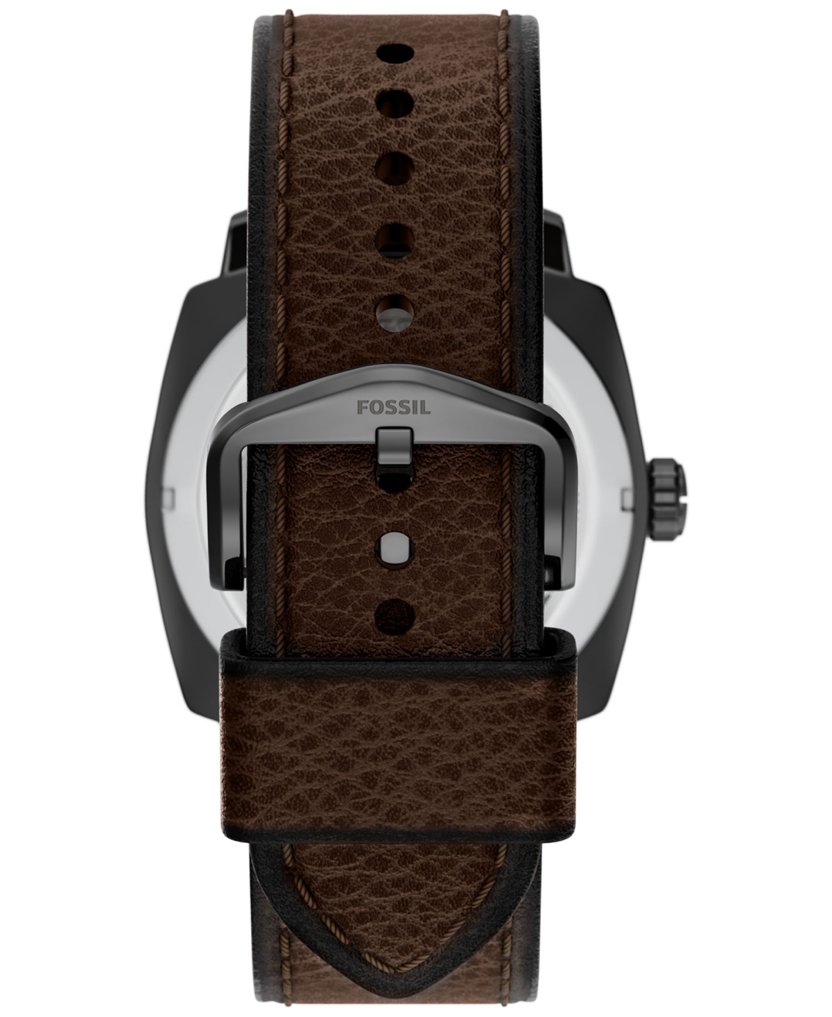 Fossil Men's Machine Three-Hand Date Brown Leather Watch 41mm