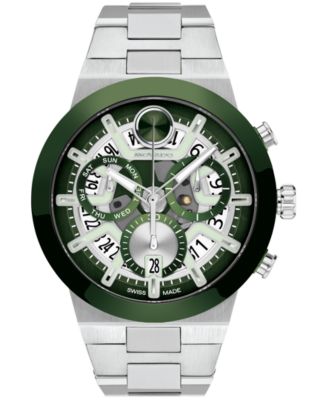 Men's Bold Fusion Swiss Quartz Chrono Stainless Steel Watch 44.50mm