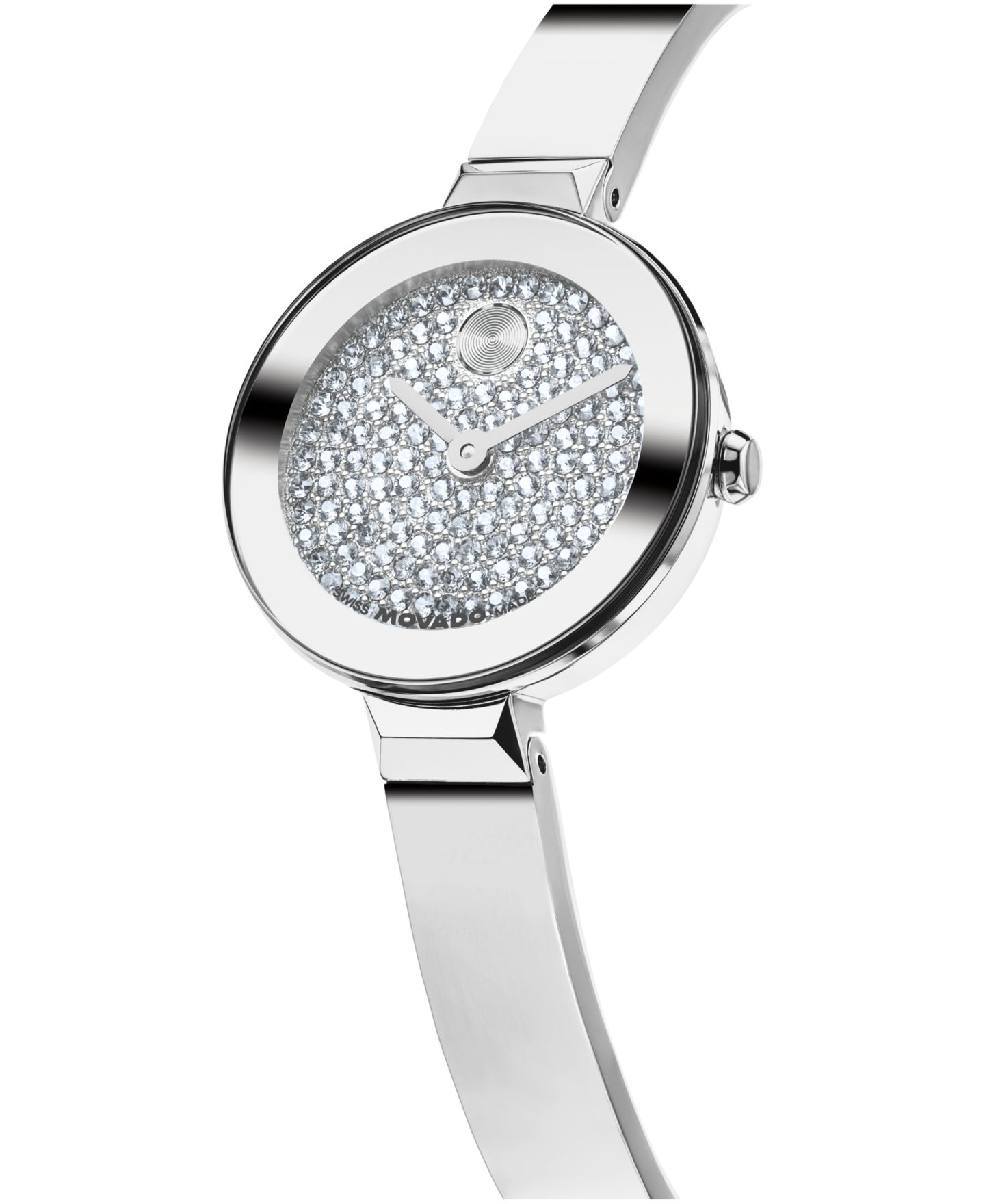 Женские часы Movado Bold Bangle Mini Swiss Quartz Stainless Steel Watch 22.50mm — фото 2
