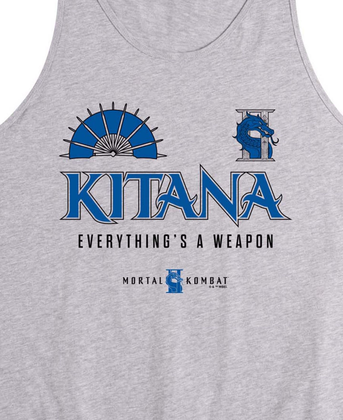 Мужской топ AIRWAVES Mortal Kombat Kitana Sleeveless Graphic, цвет: Меланжевый — фото 3