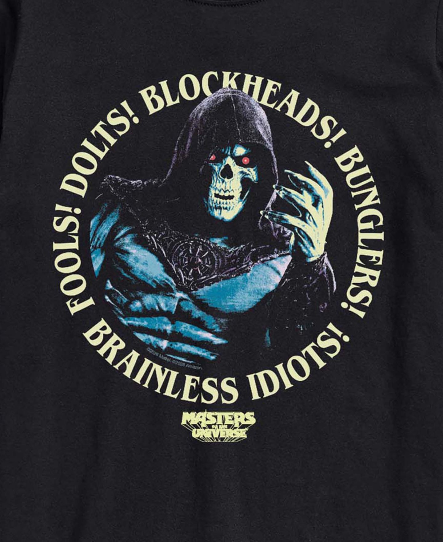 Мужская футболка AIRWAVES Masters Of The Universe Brainless Idiots Skeletor Graphic, цвет: Чёрный — фото 3