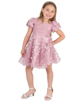 Girls' 2T-6X 3D Butterfly Mesh Skirt Dress 