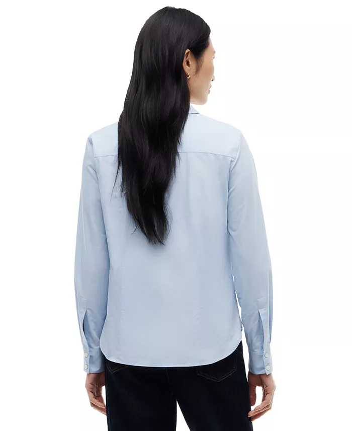 Women's Classic Poplin Roll-Tab Long-Sleeve Shirt - thumbnail 4