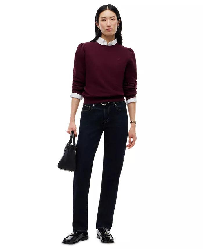 Women's Puff-Sleeve Script Sweatshirt - thumbnail 6