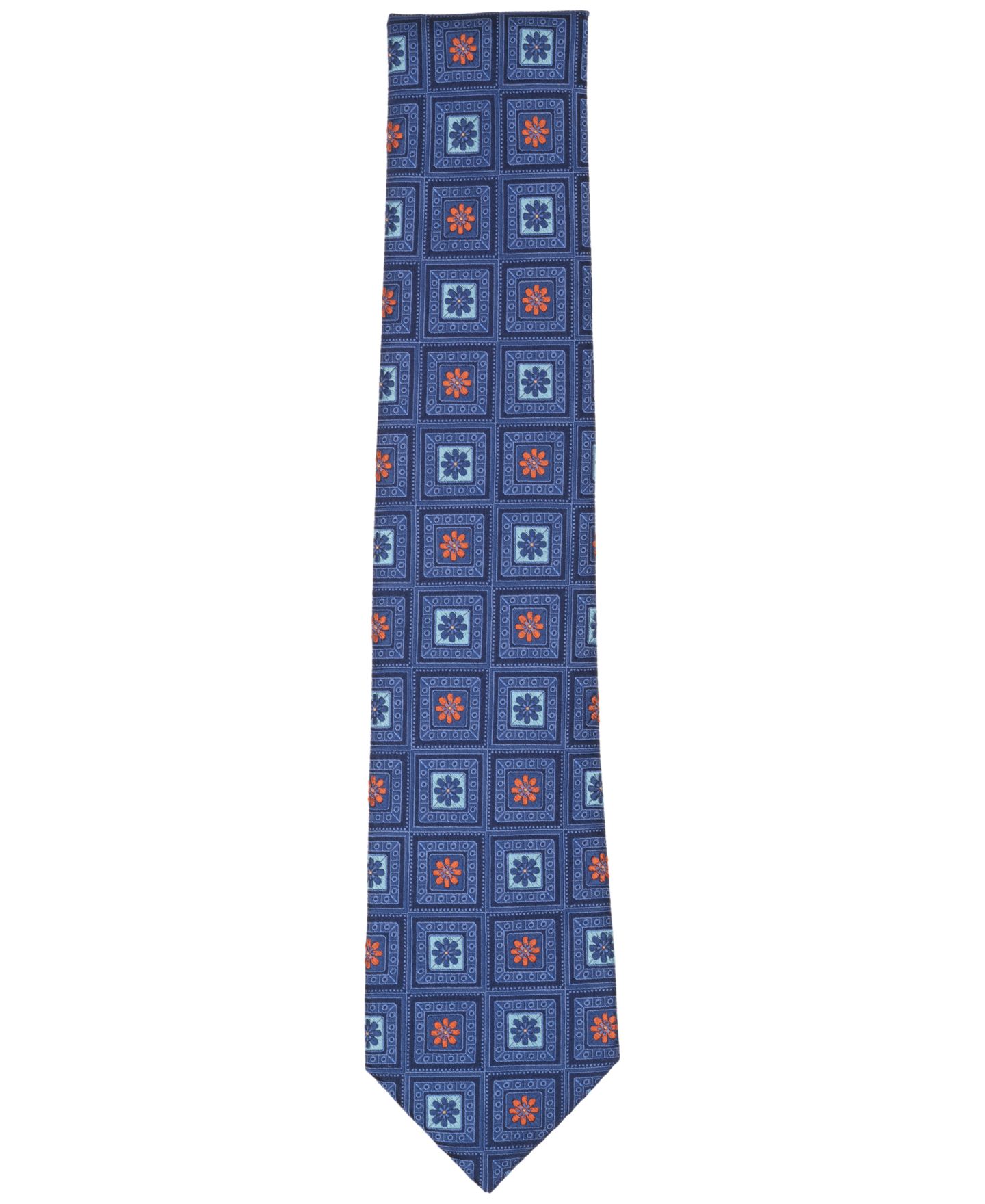 Мужской галстук Ted Baker London Abbotswell Print Classic Tie, цвет: Синий — фото 2