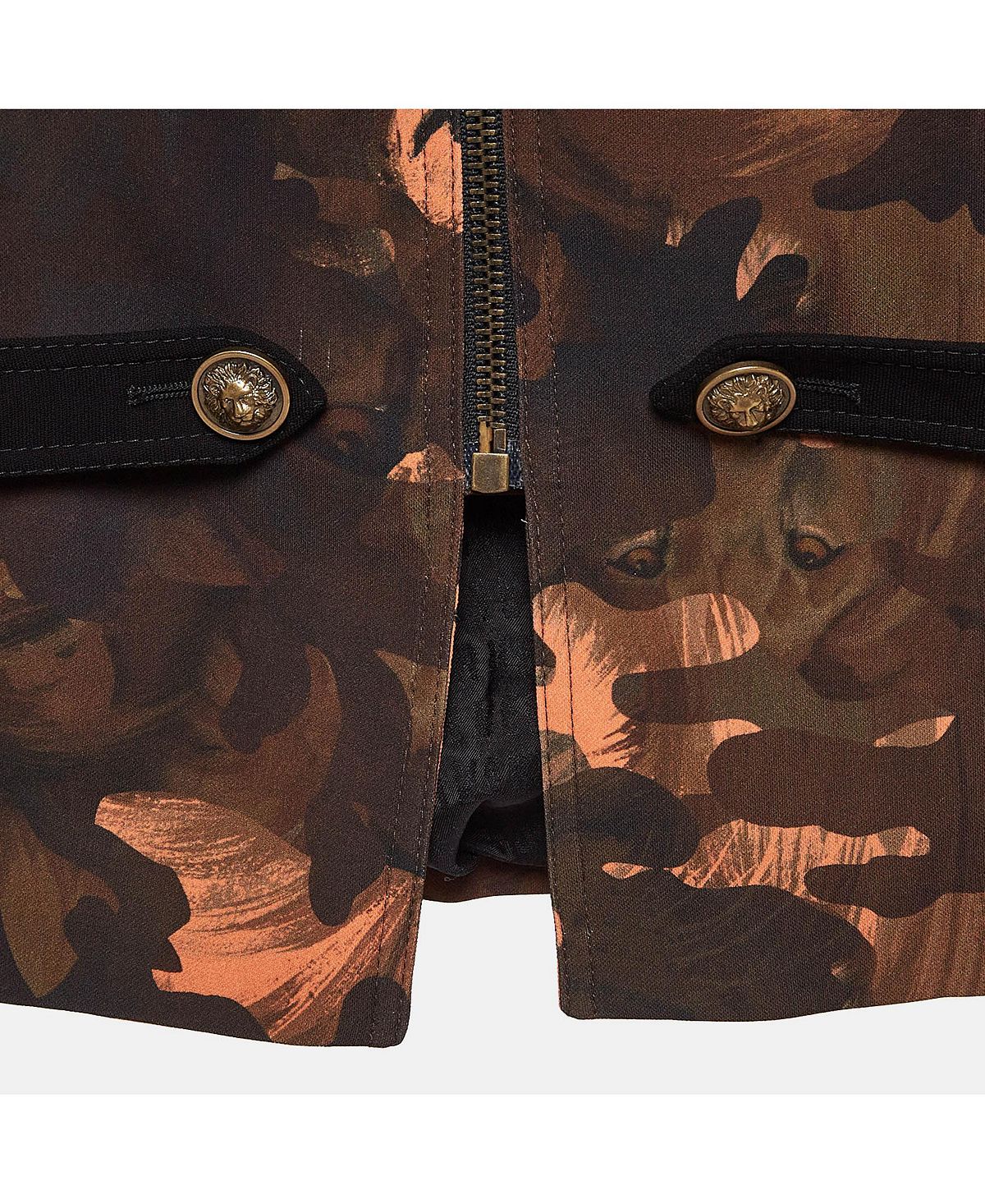 Pre-Owned Versace Women's Camouflage Print Jersey Zip-Up Jacket view 5 — MAYCSS fashion products
