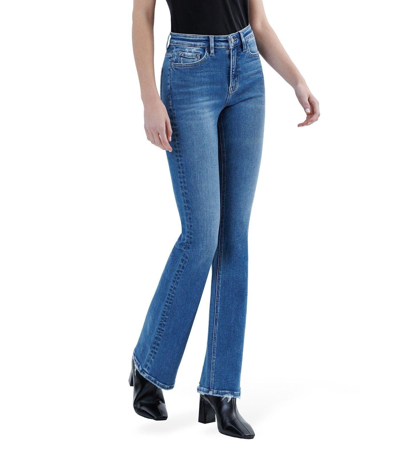 Женские джинсы Flying Monkey High Rise Full Length Bootcut, цвет: Синий, вариант 1 — фото 3