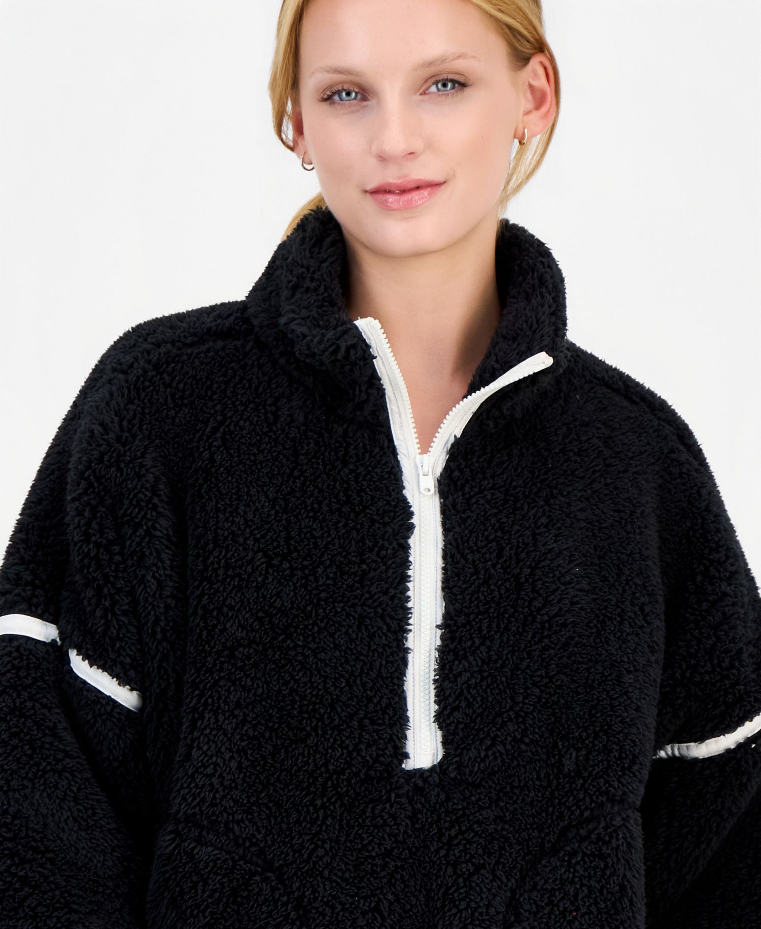 Women's Sherpa Half-Zip Mock Neck Pullover