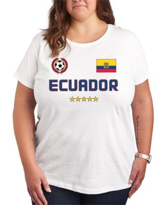 Plus Size Ecuador Soccer Graphic T-Shirt