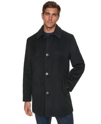 Men's Regular-Fit Cashmere-Wool Blend Single-Breasted Car Coat