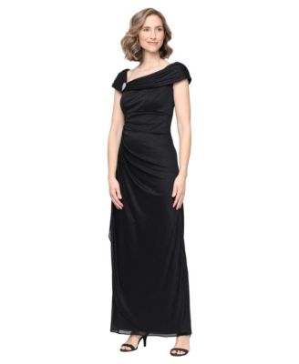 Petite Glittered Ruched Gown