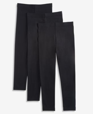 Toddler Girls' 12M-5T Solid Pull-On Leggings, 3-Pack