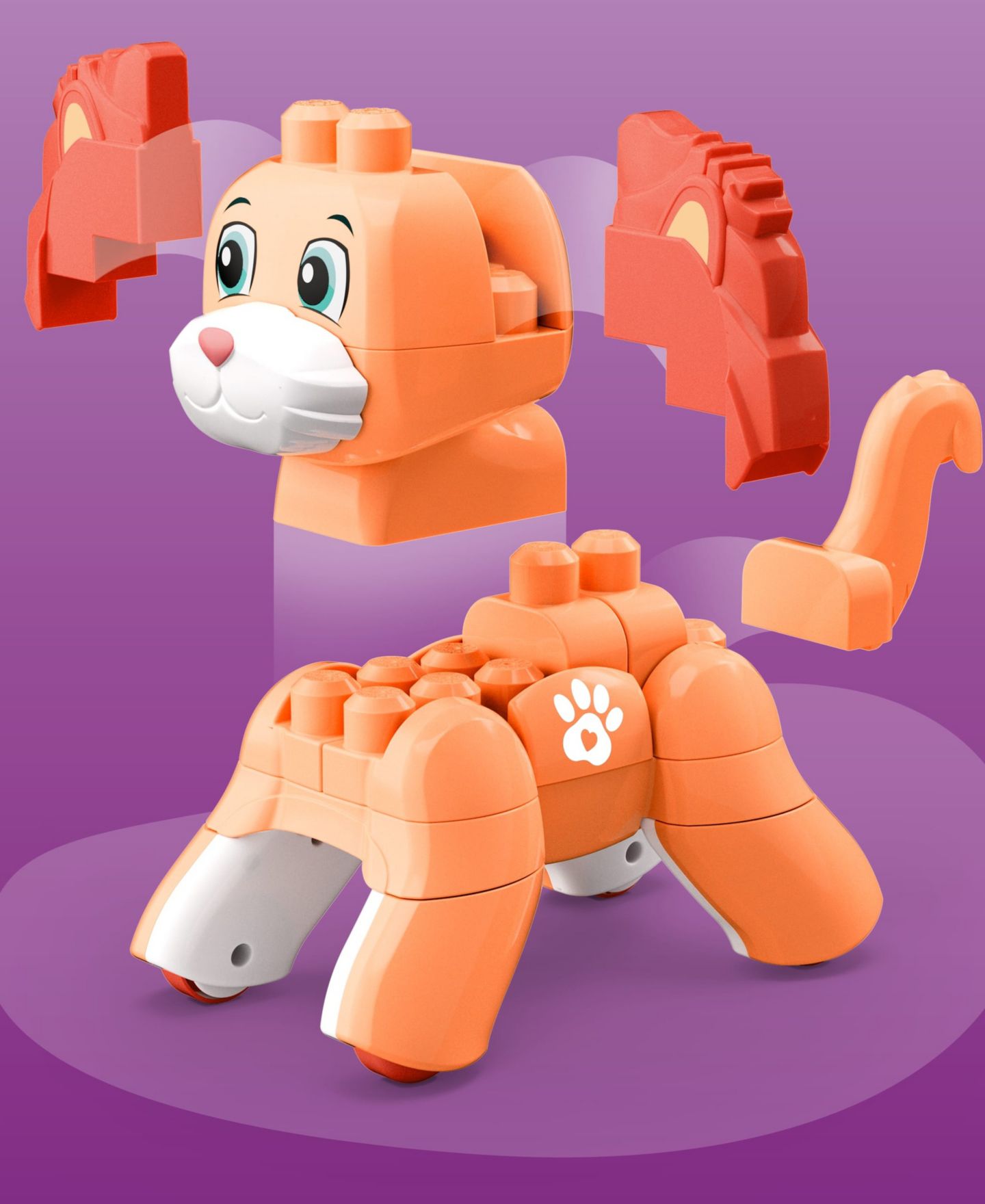 Детский конструктор Mega Bloks Fisher-Price Rolling Kitten 3-in-1 25-Piece Building Set — фото 5