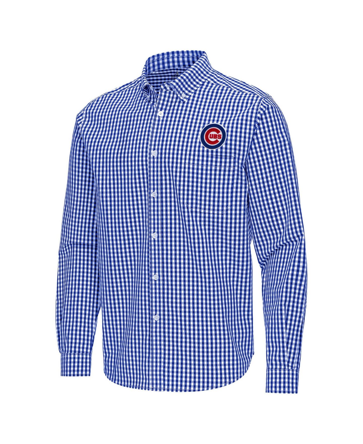 Мужская рубашка Antigua Royal Chicago Cubs Ellis Woven Tri-Blend Button-Down — фото 2