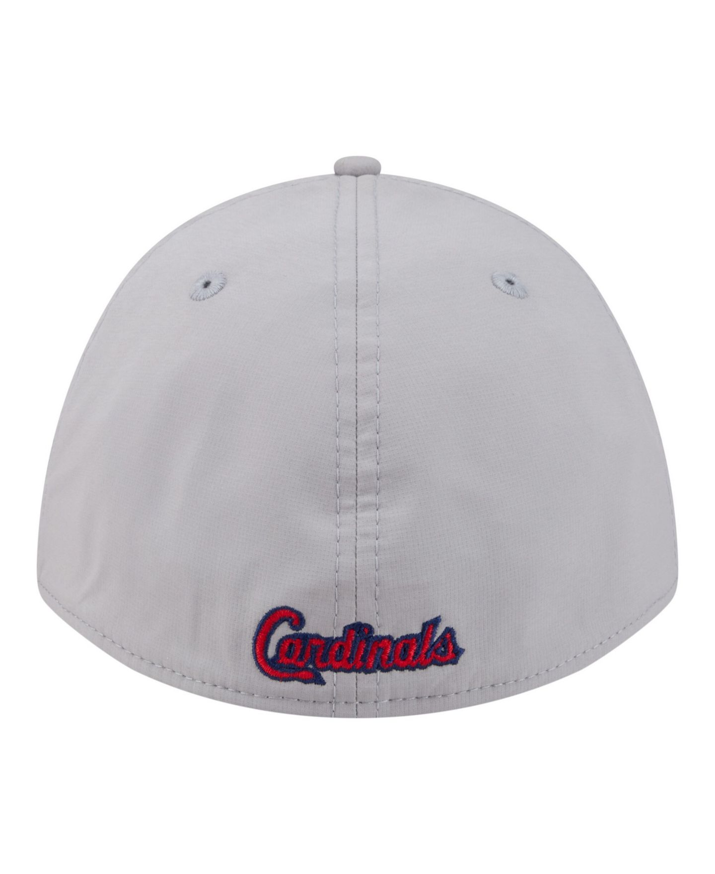 Мужская кепка New Era Gray St. Louis Cardinals Patch 39THIRTY A-Frame M-Crown Perforated Flex Hat — фото 4