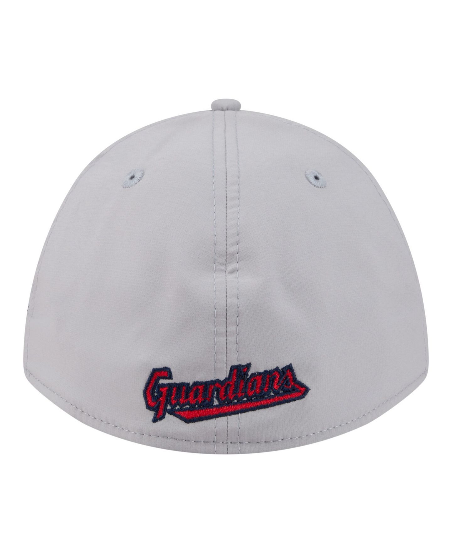 Мужская кепка New Era Gray Cleveland Guardians Patch 39THIRTY A-Frame M-Crown Perforated Flex Hat — фото 4