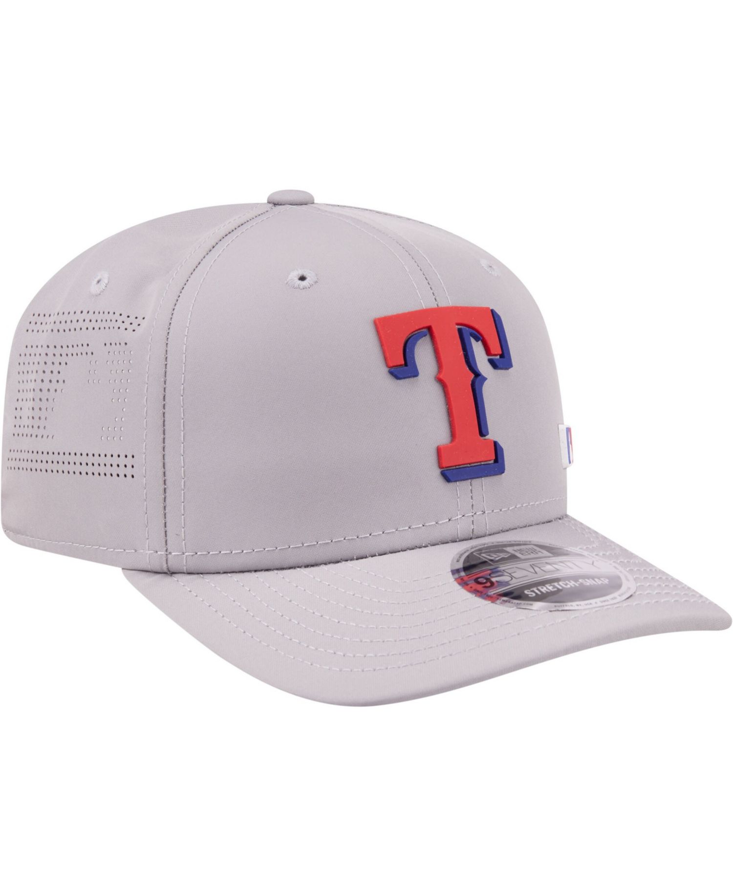 Men's Gray Texas Rangers Laser Perforated 9SEVENTY Adjustable Hat