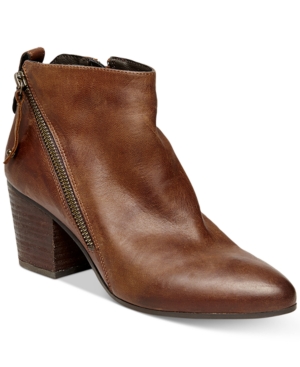 UPC 715924281557 product image for Steve Madden Women's Jaydun Zipper Block-Heel Booties Women's Shoes | upcitemdb.com