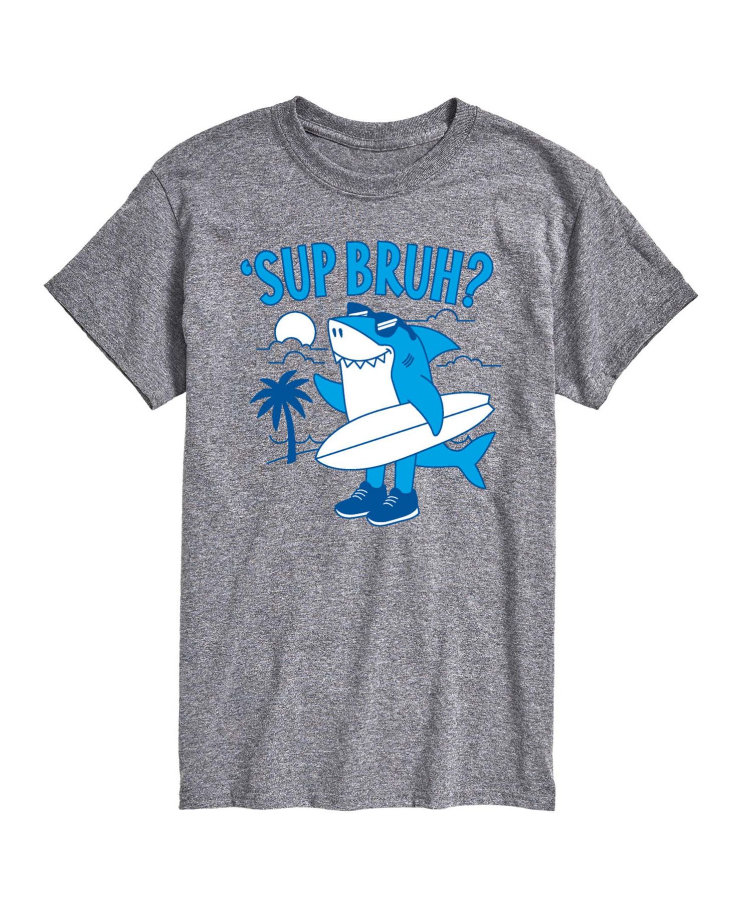 Men's Instant Message Sup Bruh Shark Graphic T-Shirt