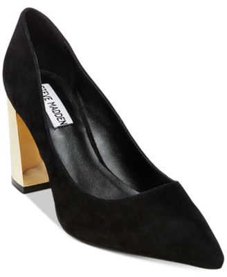 steve madden gold block heel