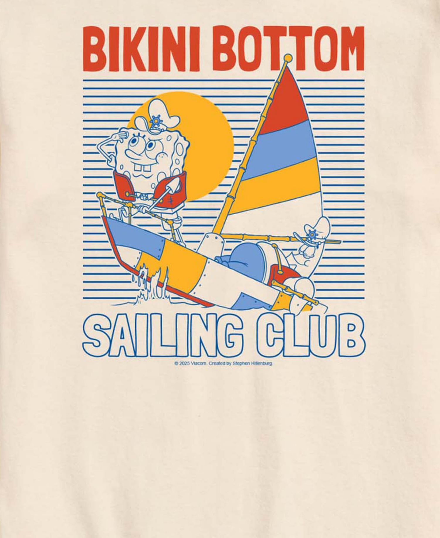 Men's Spongebob Squarepants Bikini Botton Sailing Club Graphic T-Shirt