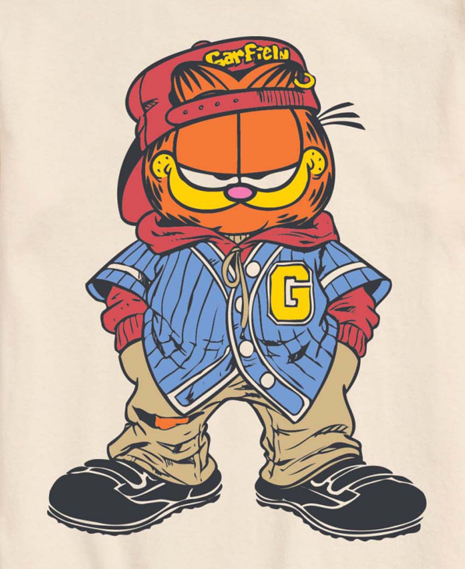 Men's Garfield Streetwear Graphic T-Shirt