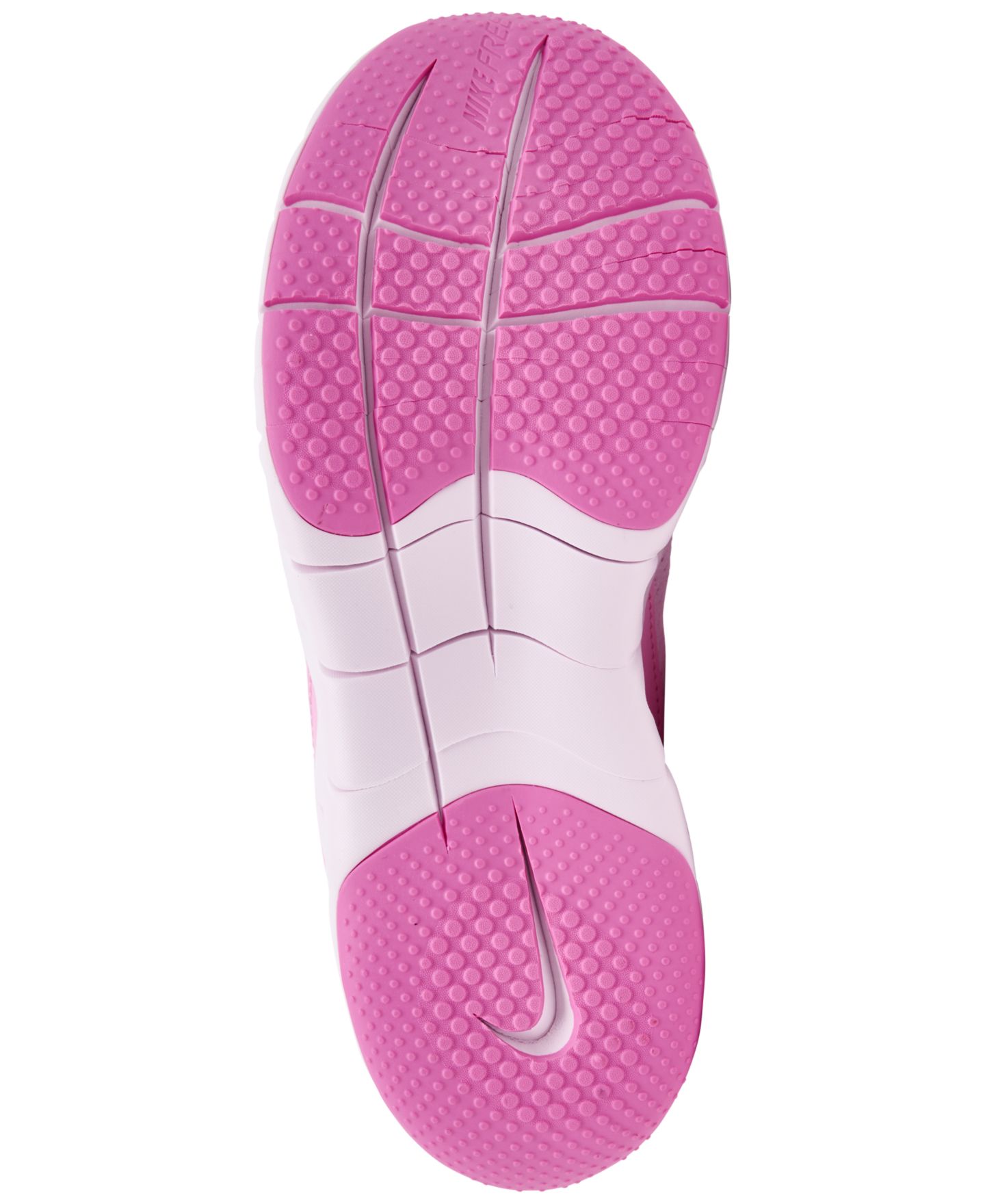 Детские кроссовки Nike Little Kids Free Ride Elastic Lace Running, цвет: Розовый / Белый — фото 6