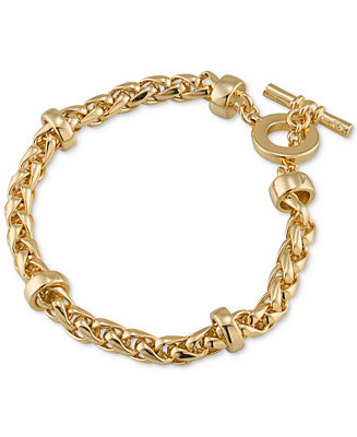 Lauren Ralph Lauren Gold-Tone Heavy Chain Toggle Bracelet & Reviews -  Bracelets - Jewelry & Watches - Macy's