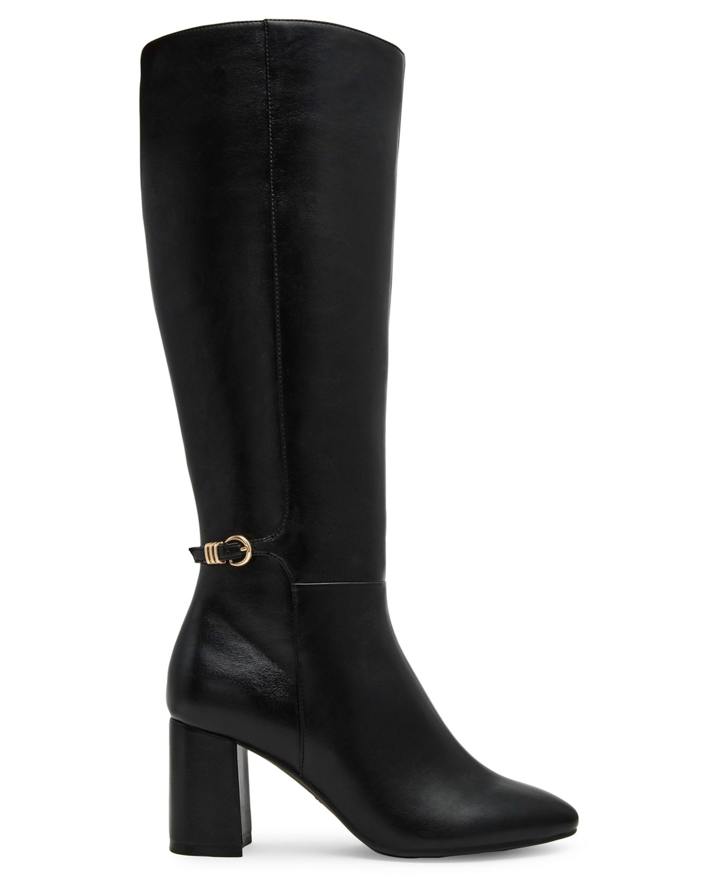 Женские ботинки Anne Klein Amerigo Block Heel Tall, цвет: Чёрный гладкий — фото 2