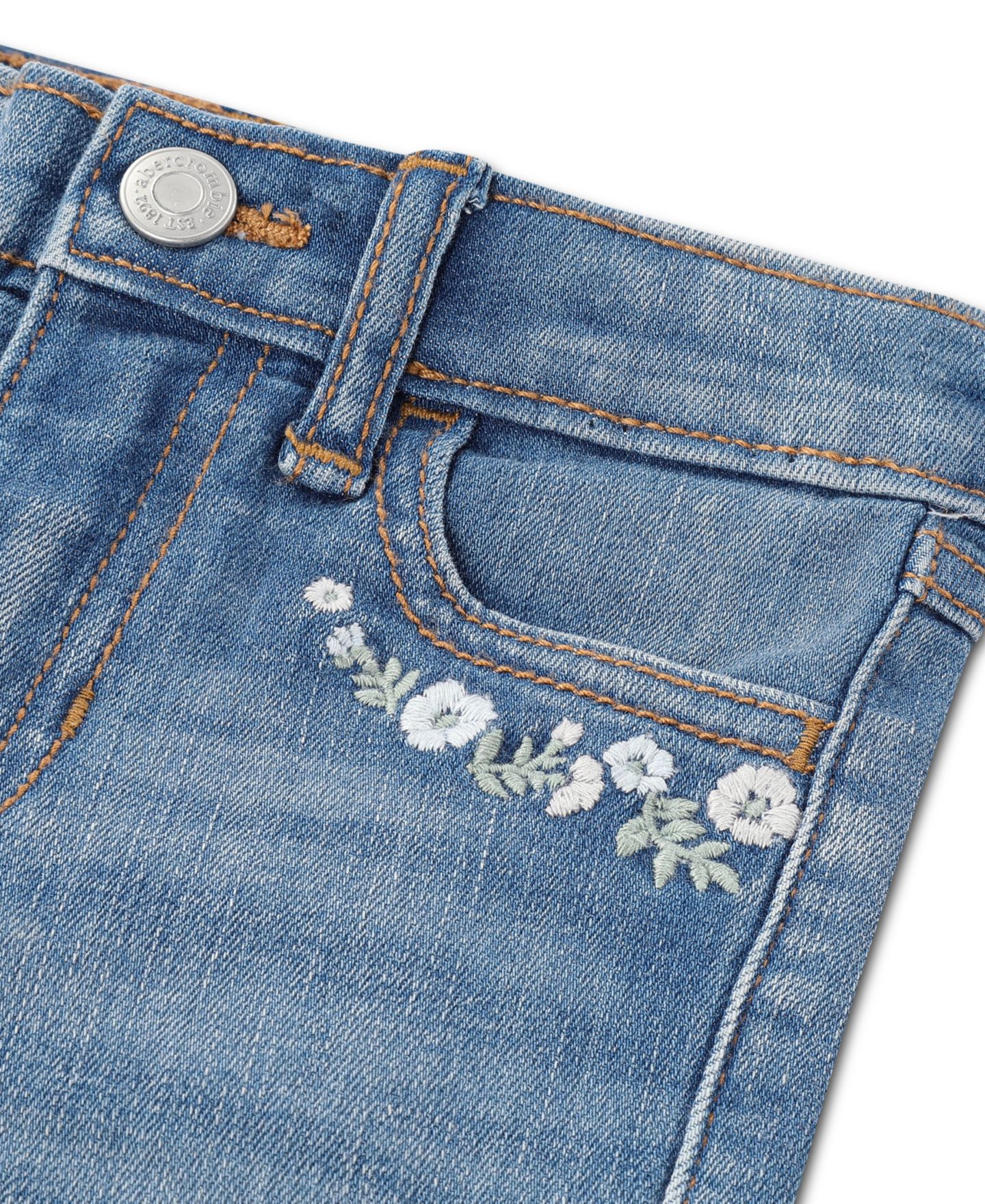 Джинсы abercrombie kids Stitchy Flare Jeans для девочек-малышей, цвет: Cabin Blues — фото 4