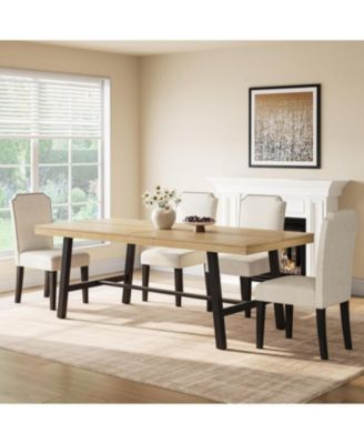 78.7" Industrial Kitchen Dining Table for 6-8 People Dinner, Kitchen, Dining Room, (Only Table)