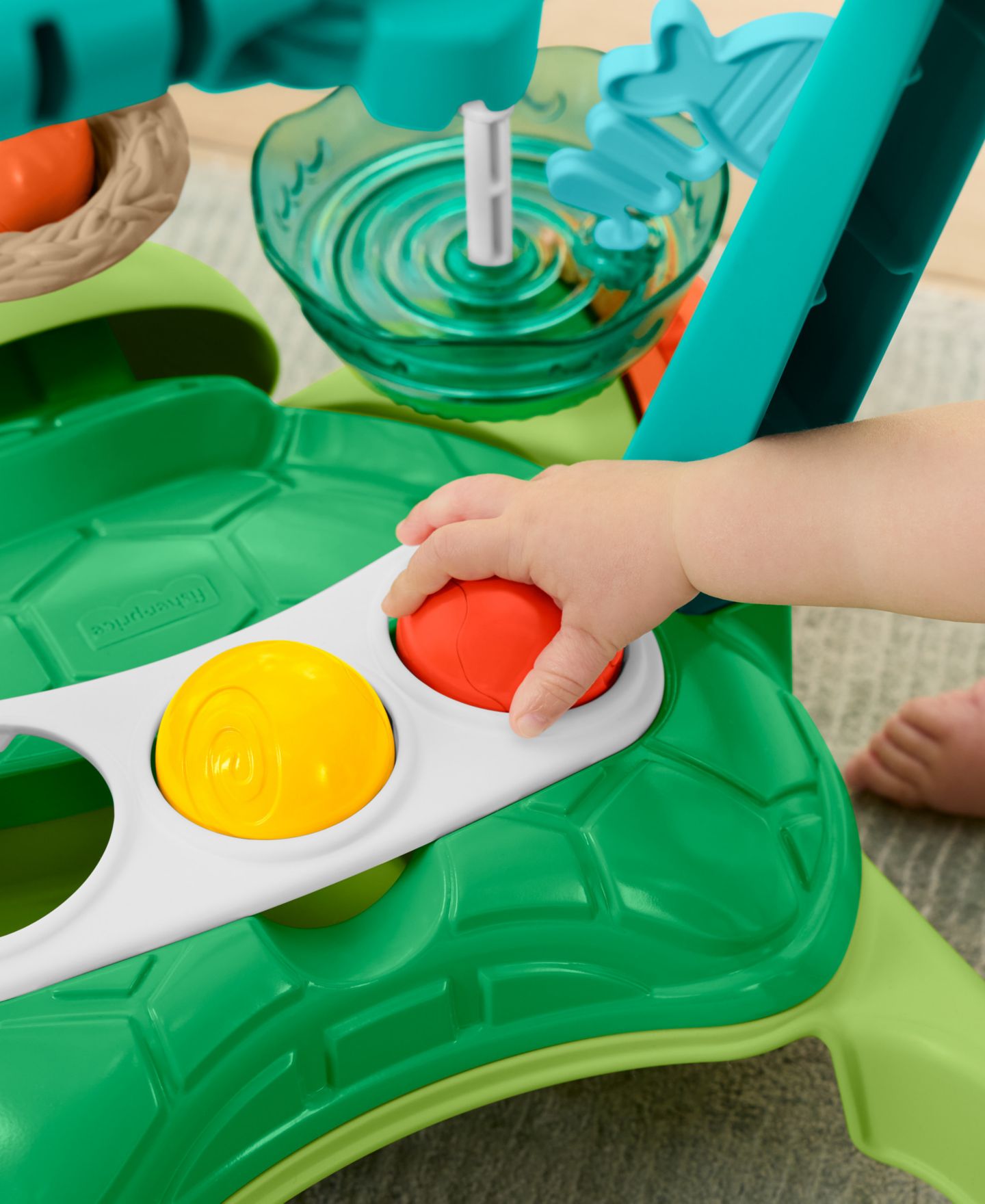 Детские игрушки Fisher Price Moves with You Turtle Walker with 5 Balls Push Toy — фото 5