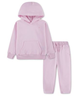 Toddlers Girls' 2T-5T Essential Long-Sleeve Hoodie and Pants, 2-Piece Set