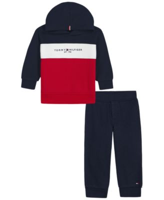 Baby Boys' Color-Blocked Logo Hoodie and Jogger Pants, 2-Piece Set