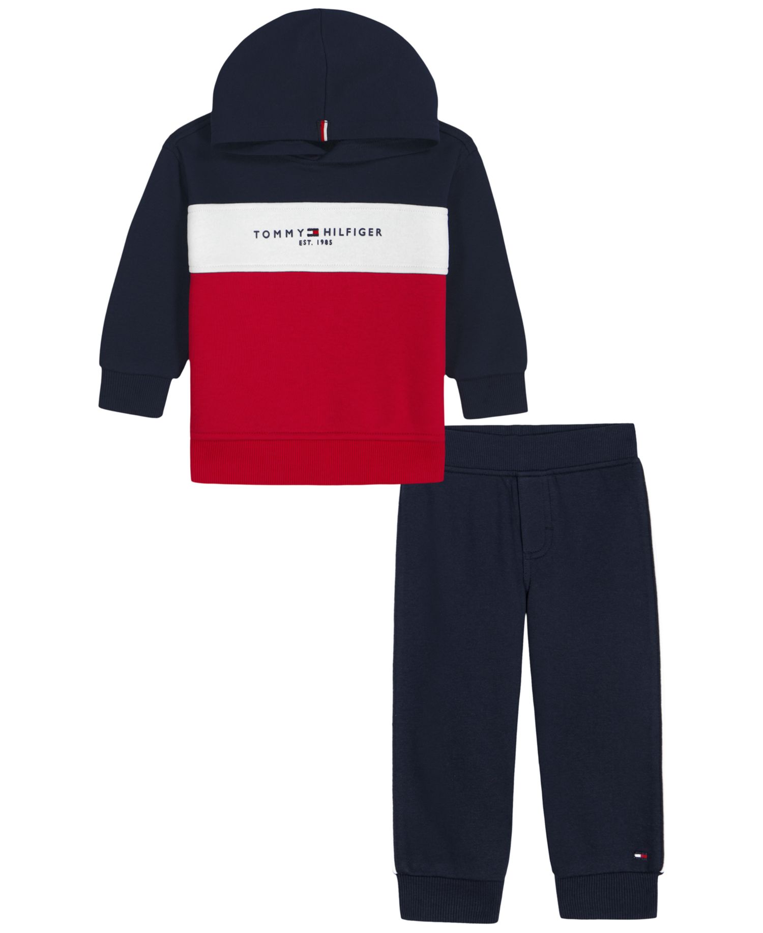 Baby Boys' Color-Blocked Logo Hoodie and Jogger Pants, 2-Piece Set