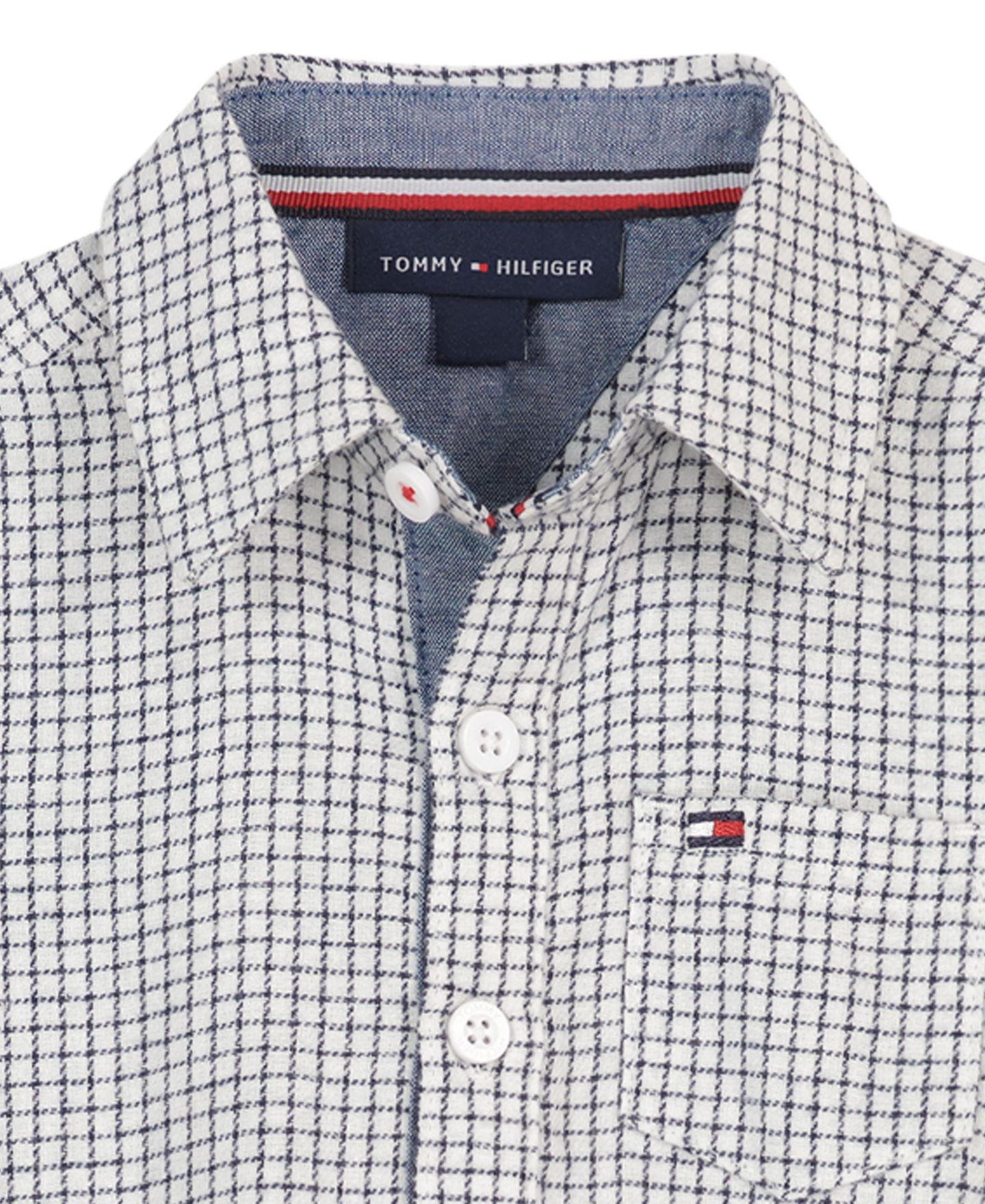 Детский комплект Tommy Hilfiger для малыша: боди в клетку и брюки, 2 предмета, цвет: Тёмно-синий — фото 3