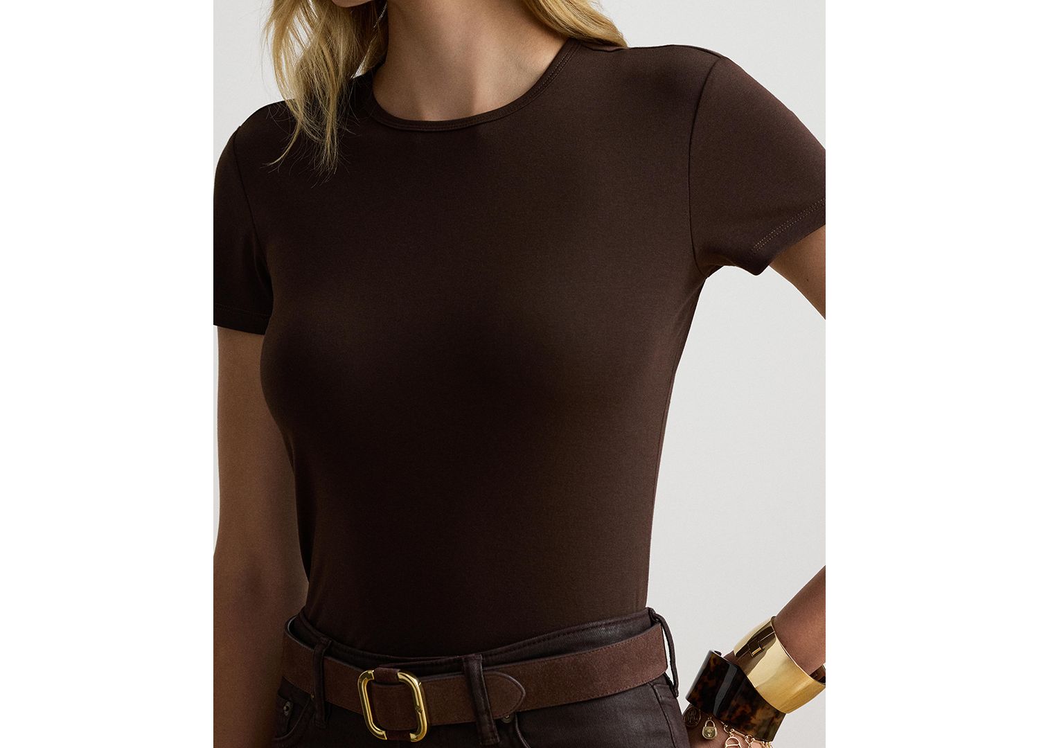 Stretch Knit T-Shirt, Regular & Petite