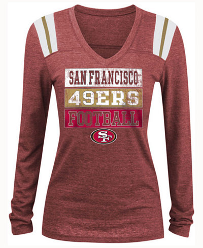 5th & Ocean Women's San Francisco 49ers Triple Threat Long Sleeve T-Shirt