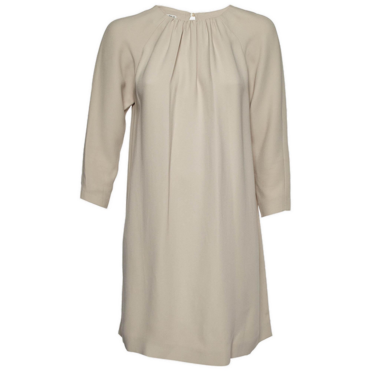 Pre-Owned Miu Miu Women's Crepe Gathered Neckline Shift Dress