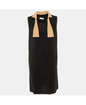 Women's Crepe Neck Tie Detail Short Dress