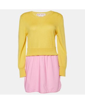 Women's Knit and Cotton Layered Sweater