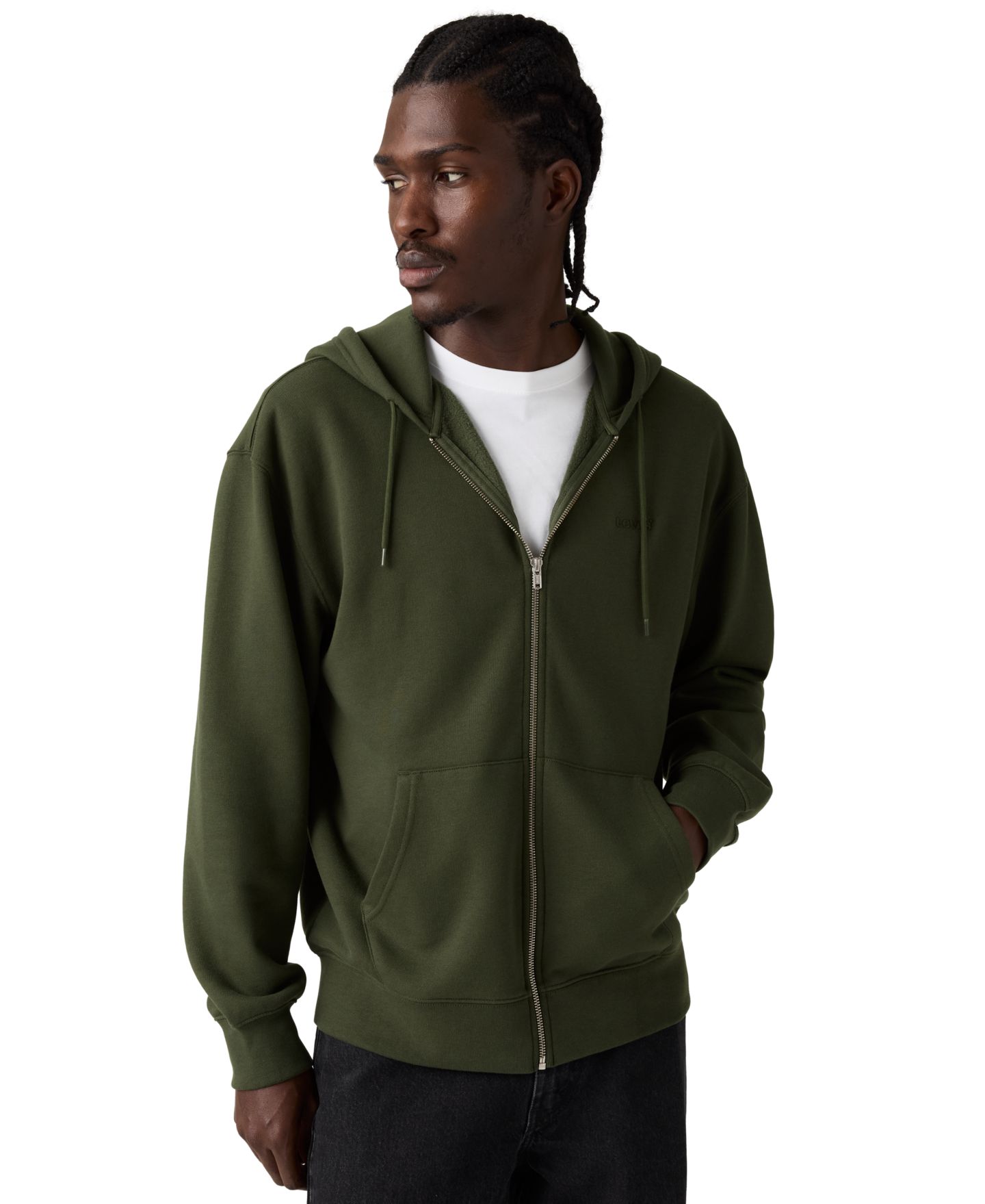Мужское худи Levi's Fleece Relaxed-Fit Zip-Up, цвет: Deep Depths — фото 2