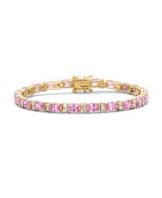 Classic Sterling Silver Vibrant Colored 4MM CZ Tennis Bracelet