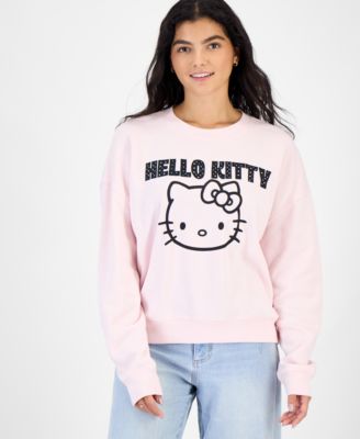 Juniors' Hello Kitty Polka Appliqu&eacute; Fleece Sweatshirt