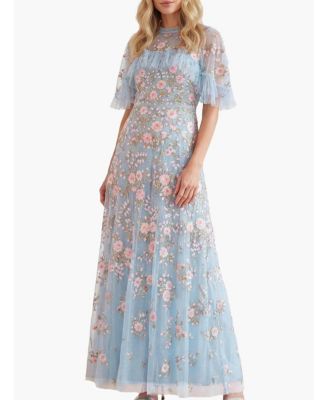 Women's Eden Rose Cape Ankle Gown