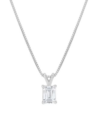 IGI Certified Lab-Grown Diamond Solitaire Pendant Necklace (1/2 ct. t.w.) in 14k White Gold